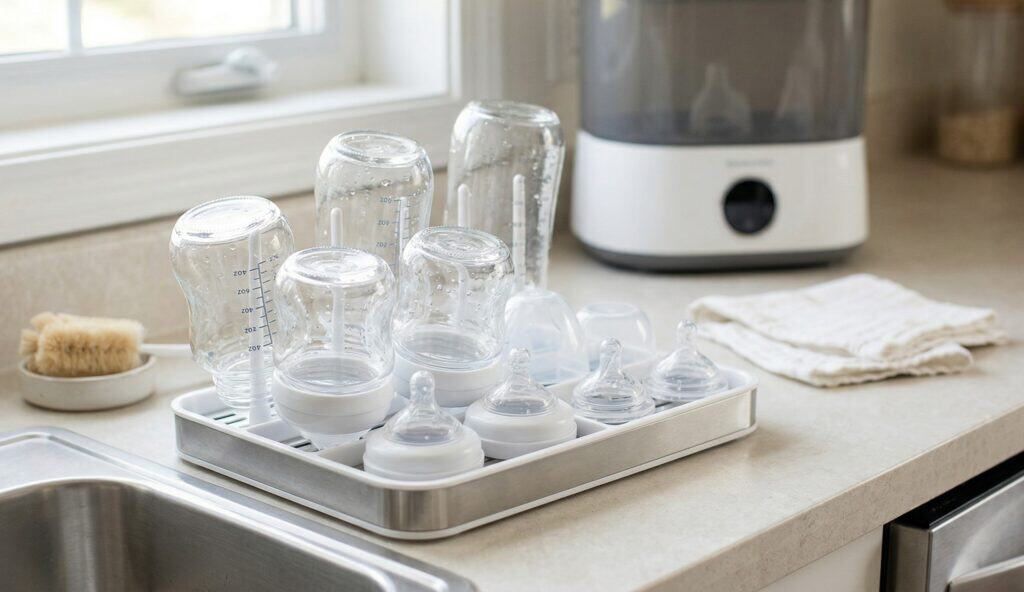 Clean baby bottles