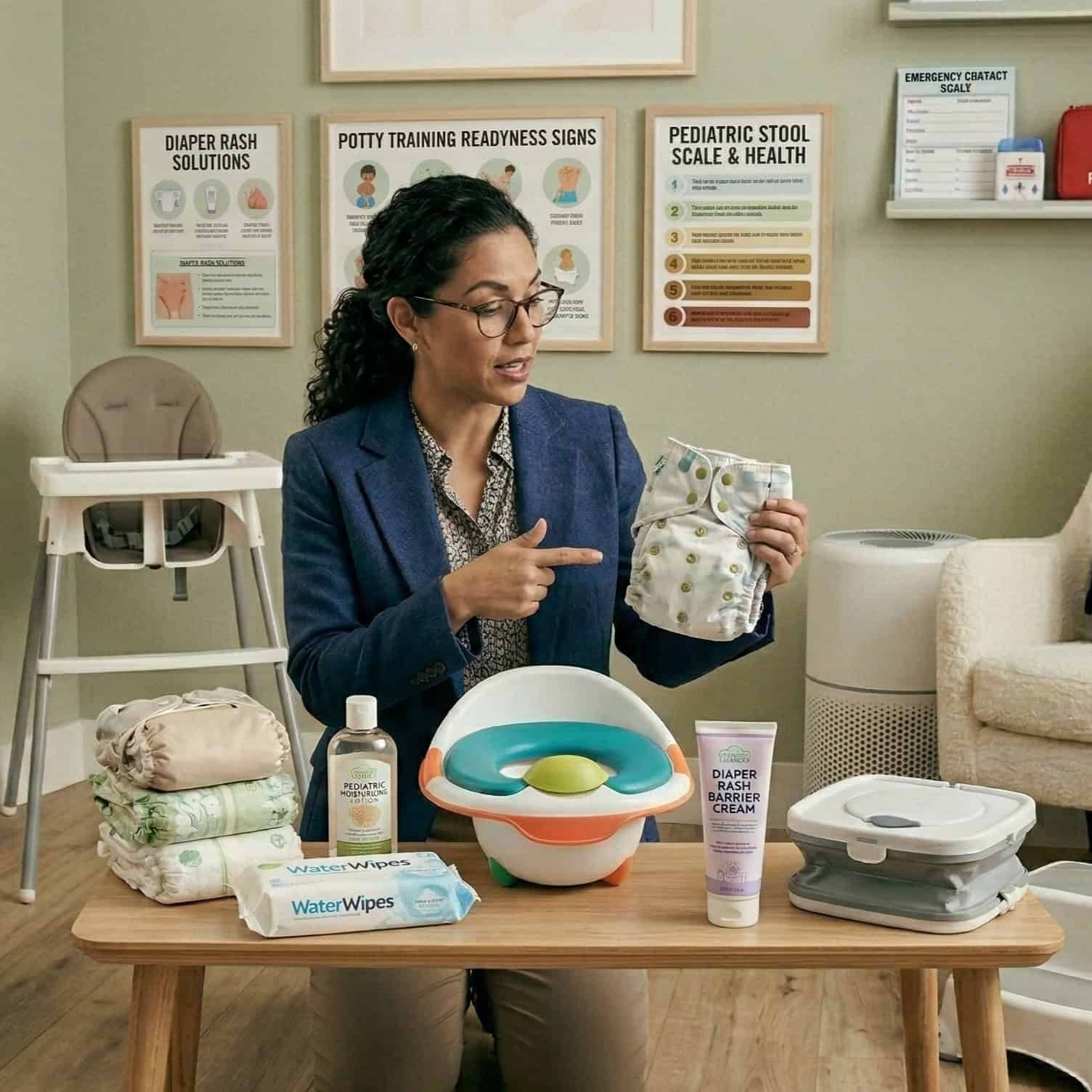 Premium diapers and changing supplies