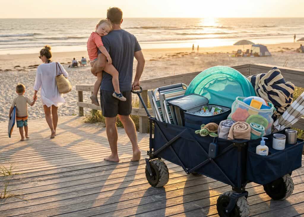 Beach wagon and outdoor carrier