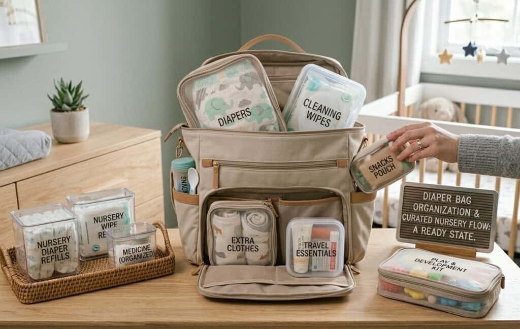 Diaper bag packed
